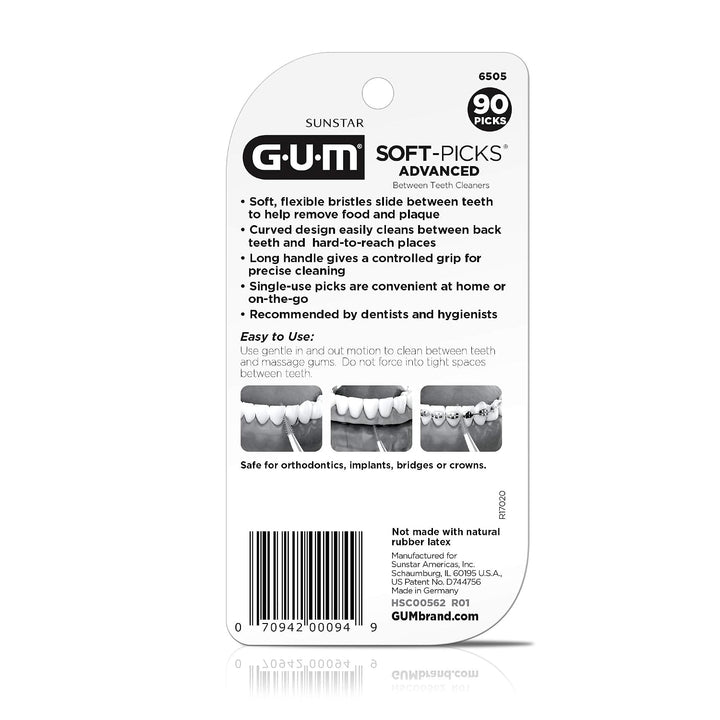 GUM Soft-Picks Advanced, Palillos dentales fáciles de usar para lim...