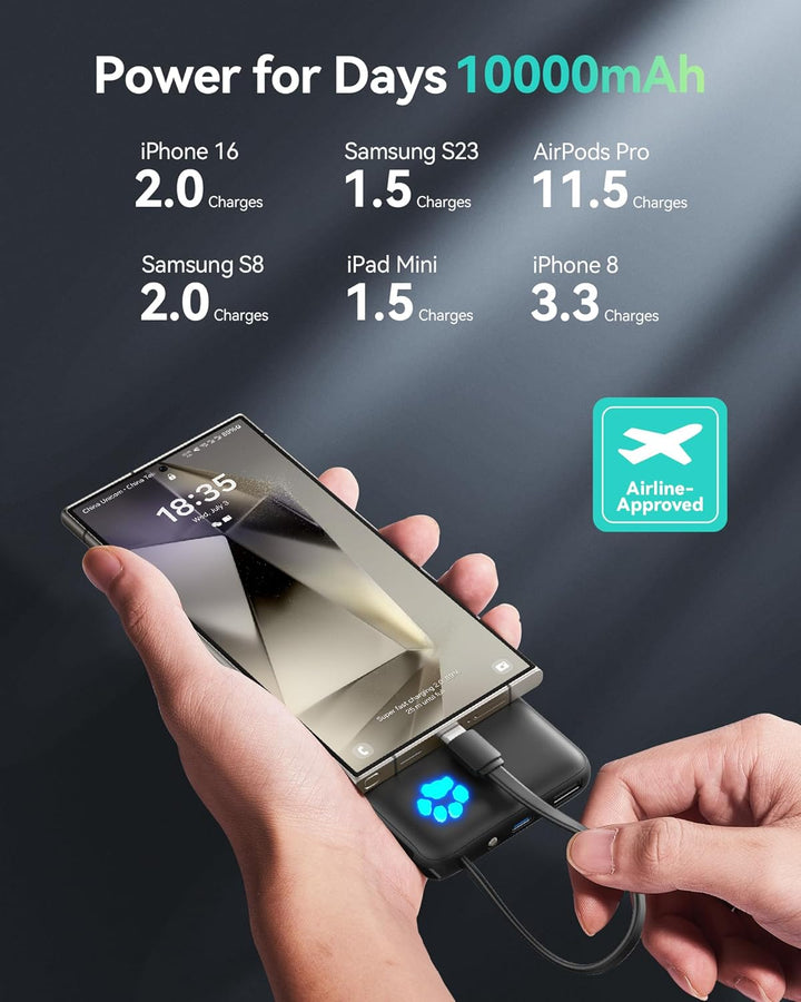 INIU PawGo - Cargador portátil, 45 W PD 10000 mAh, banco de energía...