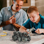 Piececool - Rompecabezas 3D para adultos, kits de construcción de modelos de metal de motocicleta con sidecar para tiempo en familia, artes y manualidades de sidecar para armar uno mismo, los mejores