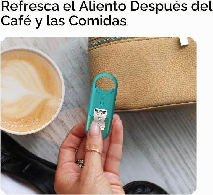 Listerine Cool Mint Pocketmist, espray de cuidado bucal para un ali...