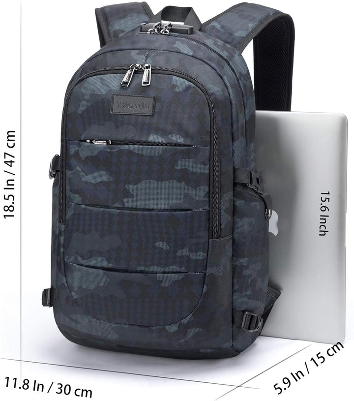 Tzowla, mochila para computadora portátil de negocios resistente al...