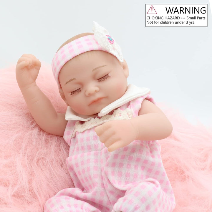JRLCGYP Muñeca de bebé niña realista de 10 pulgadas con 2 prendas,...