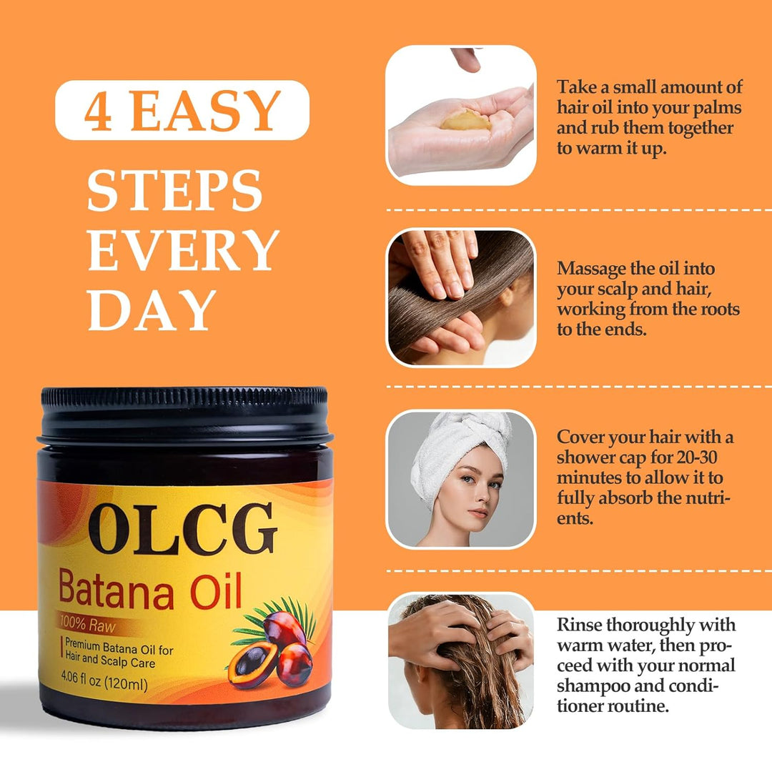 OLCG Aceite de batana 100% crudo para el crecimiento del cabello, p...