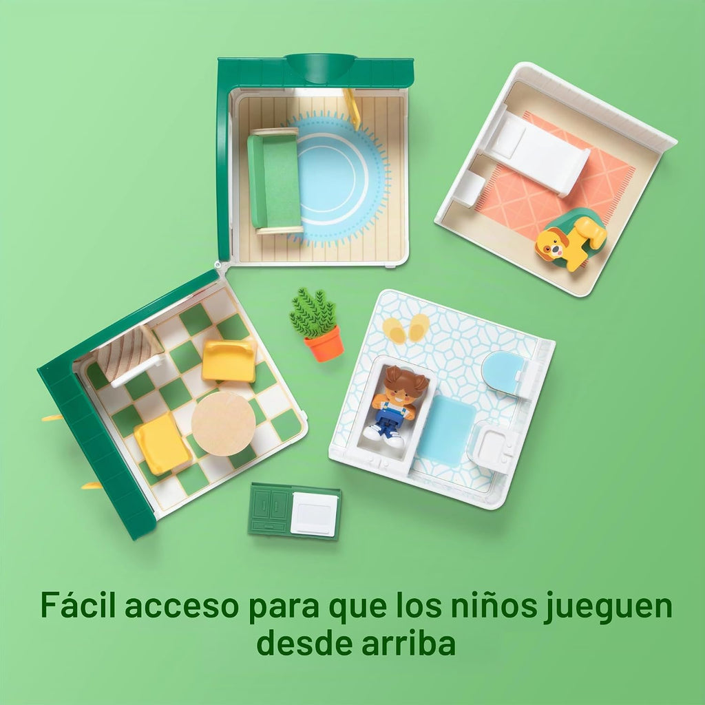 Melissa & Doug Cheery Lane - Casa de juegos modular y figuras, juego de