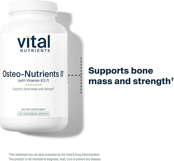 Vital Nutrients Osteo-Nutrients II - Vitamina K2 + D3, calcio, boro...