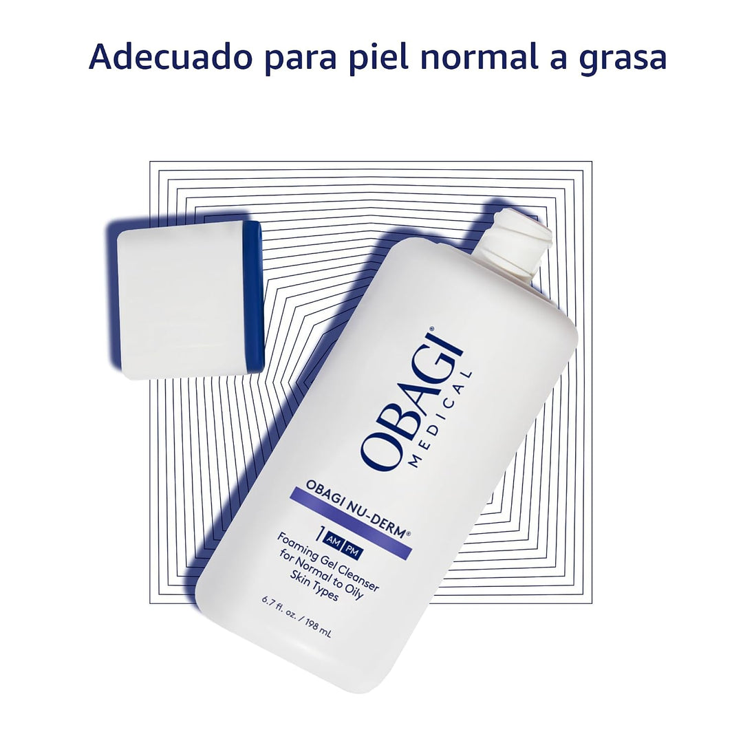 Obagi Nu-Derm Limpiador en Gel Espumoso para la cara \u2013 Limpiad...