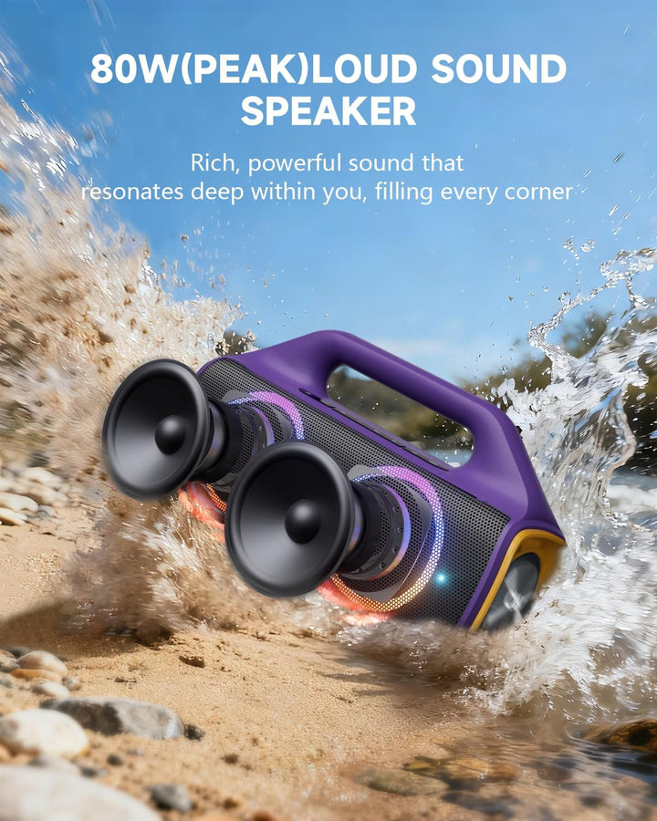 OYW Altavoz Bluetooth impermeable IPX67: 80 W (pico) Altavoces inal...