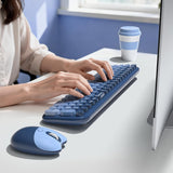 MOFII Combo de teclado y mouse inalámbricos, teclado pequeño compac...