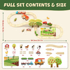 Lehoo Castle Juego de tren de madera para niños pequeños