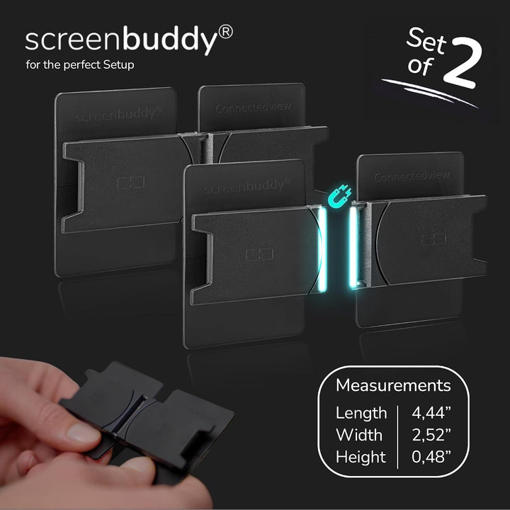 screenbuddy Set de 2, Conexión Magnética para Tus Pantallas, Adecua...