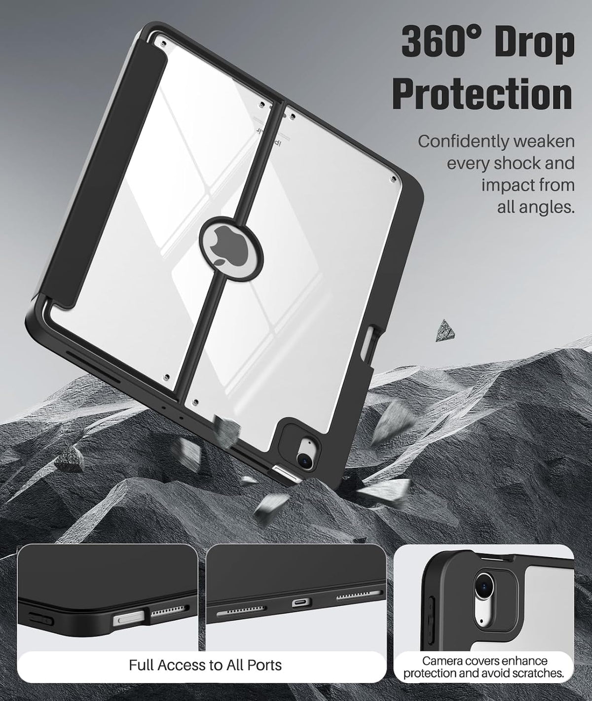 MoKo Funda para iPad Air de 13 pulgadas M4/M3/M2 2026/2025/2024 con ScreenPortector