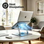 Soporte ajustable para laptop, soporte para computadora con base giratoria
