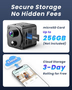 VIDCASTIVE Mini cámara oculta 4K de doble banda 24/5GHz