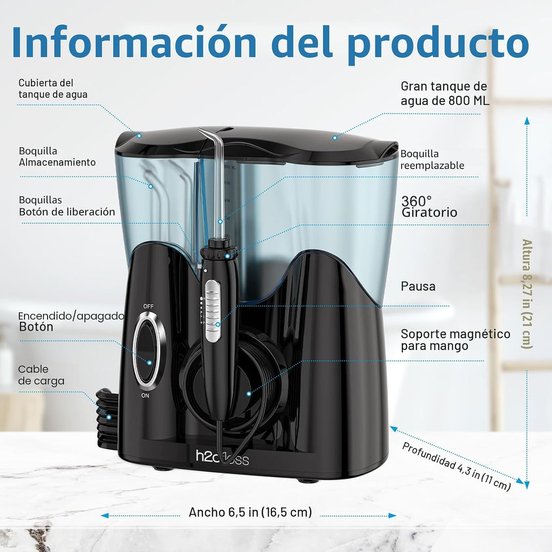 H2ofloss - Irrigador dental para encimera para dientes, para el cui...