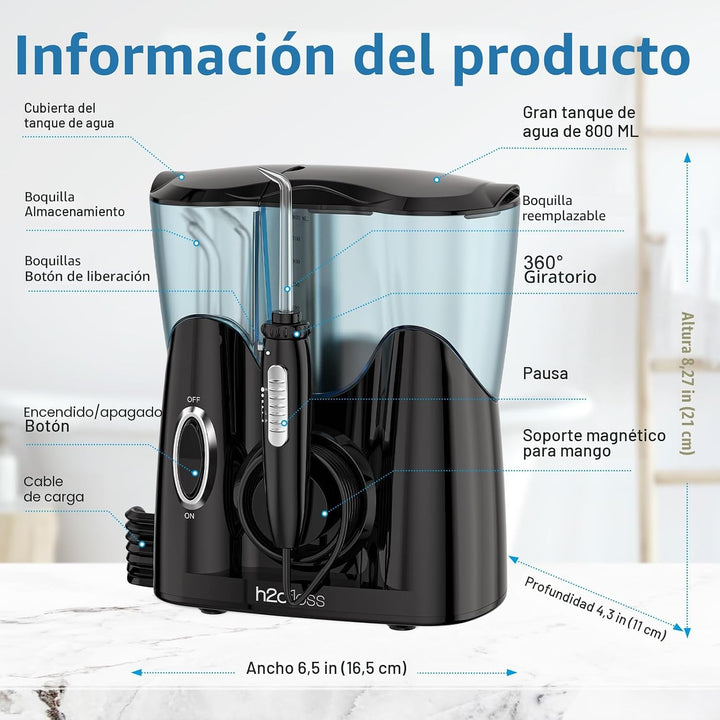 H2ofloss - Irrigador dental para encimera para dientes, para el cui...