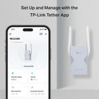TP-Link BE3200 Extensor de rango Wi-Fi 7 de doble banda RE223BE con puerto