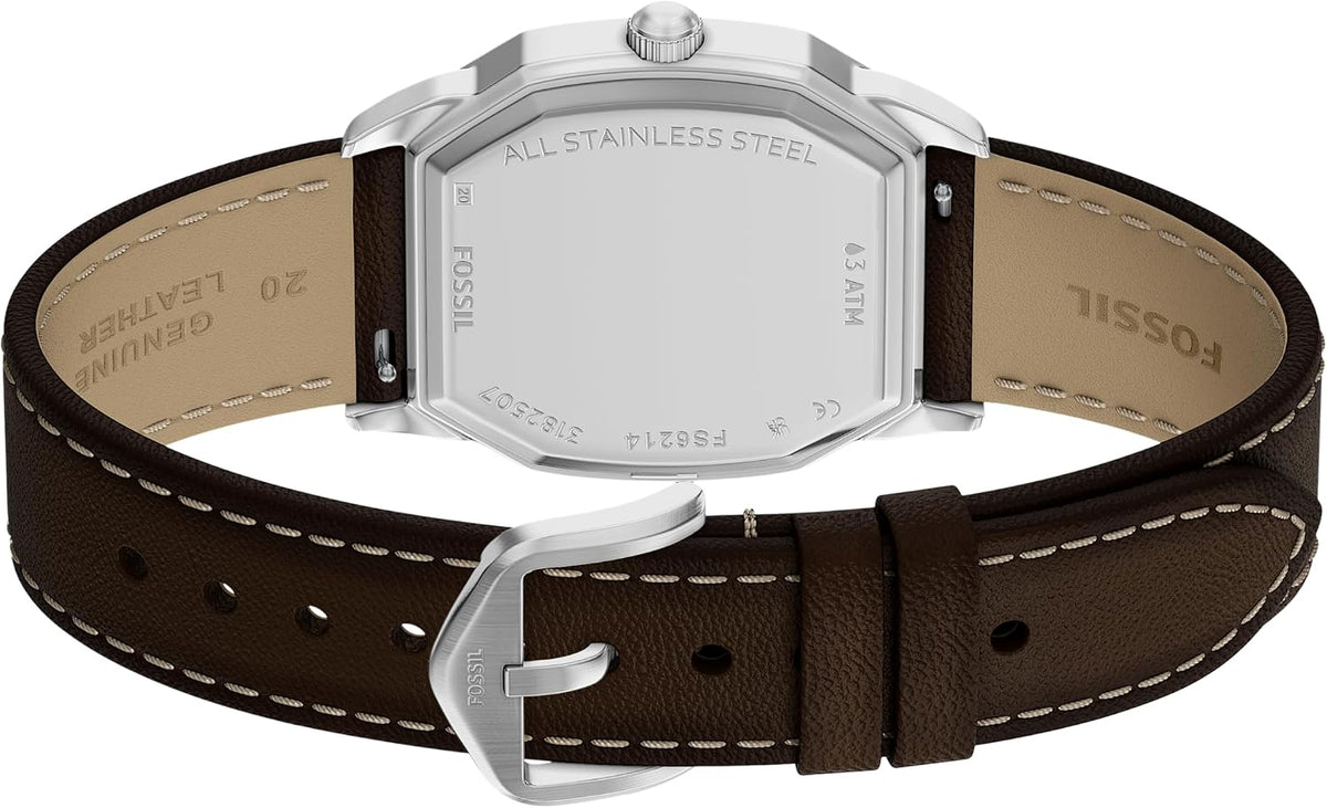 Fossil Reloj Harlow de acero inoxidable con tres manecillas para hombre