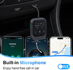 Transmisor Receptor Bluetooth, Adaptador Bluetooth para Avión para TV (Negro)