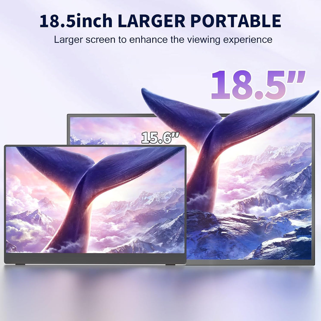 COOLHOOD Monitor portátil FHD USB-C HDMI 120Hz de 18.5 pulgadas | M...