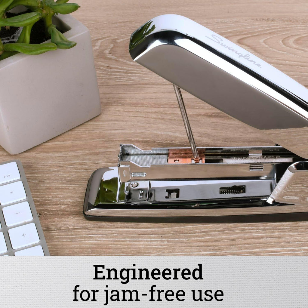 Swingline - Engrapadora, con capacidad para 30 hojas, engrapadora 747 de negocios, sin atascos, metálica, cromada plateada (74720)