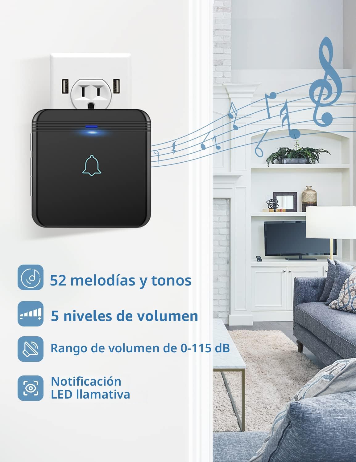 Kit de timbre d-3b & d-3w de Avantek, negro, 0.25watts, 3.00 volts