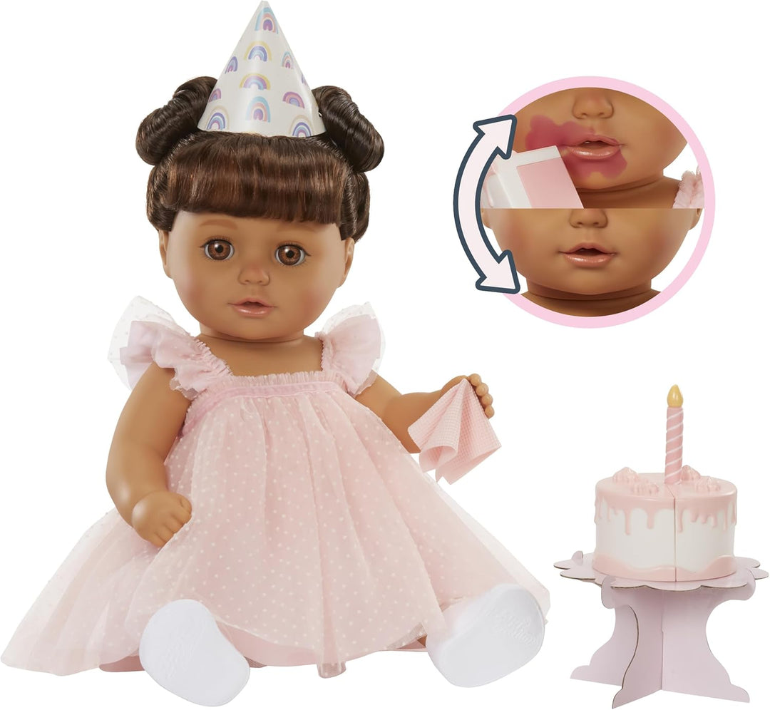 Baby Born Muñeca de cumpleaños Ava - Ojos marrones claros: caracter...