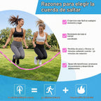 Cuerda para Saltar para Niños, Cuerda de Saltar con Cuentas Suaves, Longitud Ajustable, Segmentada y Antienredos, para Mujeres, Hombres y Niños para Mantenerse en Forma, Ejercicio y Pérdida de Peso
