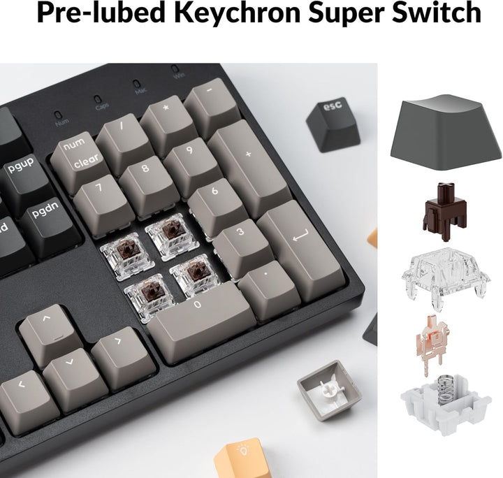Keychron C2 Pro Teclado Mecánico Personalizado con Cable Diseño de...