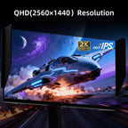 KTC 27 Pulgadas Monitor para Juegos 27M1, Monitor de Computadora 1440p 200Hz con Altavoces Integrados, Hasta 210Hz, 2K QHD IPS Rápido, Sincronización Adaptativa, 130% sRGB, ΔE＜2, Monitores de Altura