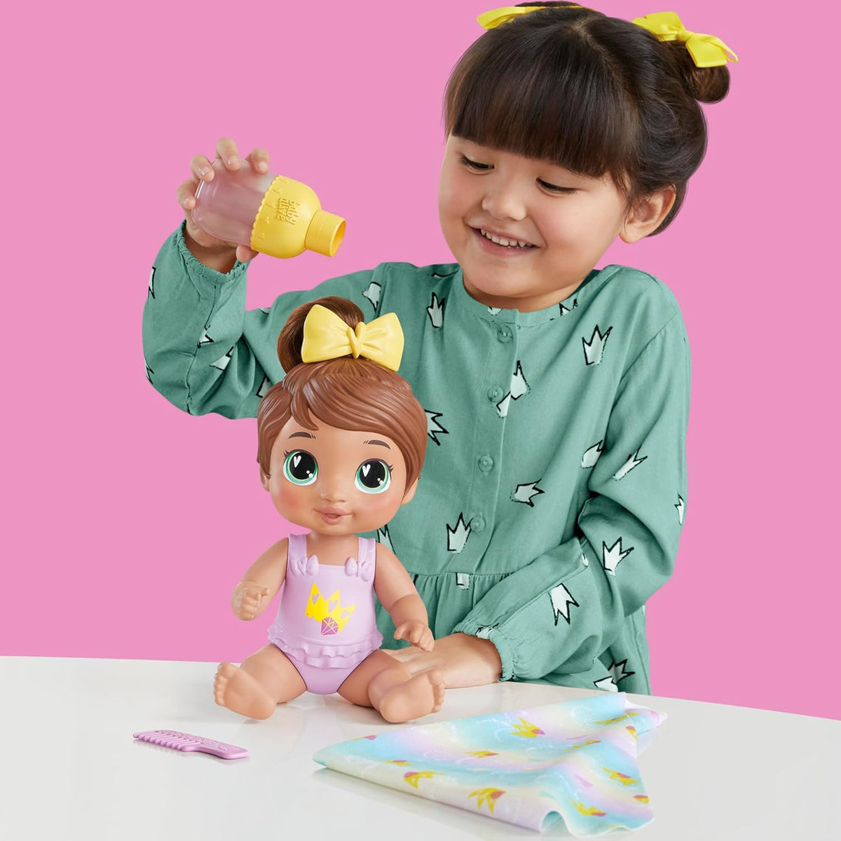 Baby Alive Shampoo Snuggle Sophia Sparkle Brown Hair - Juego de muñ...