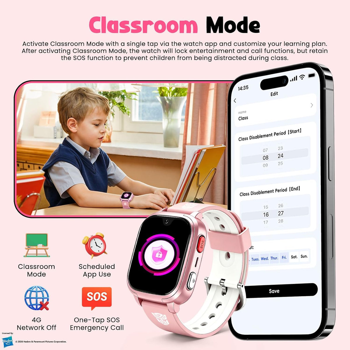 Reloj inteligente para niños, reloj inteligente con GPS 4G para niños y