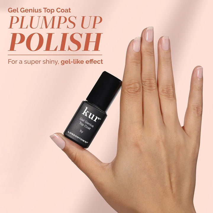 LONDONTOWN Corrector de uñas y gel Genius Top Coat Duos, ilumina e...