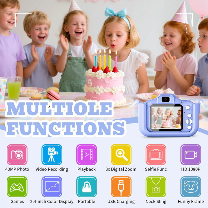 DITUPAN Cámara selfie mejorada para niños, niñas, regalo de festiva...
