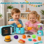 CUTE STONE Juego de electrodomésticos de cocina, microondas de juguete