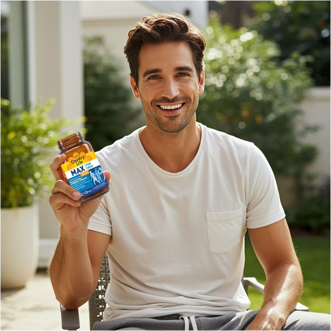 Country Life Max for Men Multivitamin: sin hierro, sin gluten, palm...
