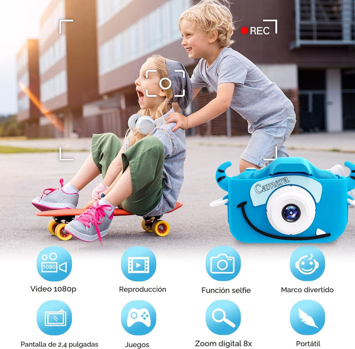Goopow - Cámara digital para niños de 3 a 8 años, cámara de video c...