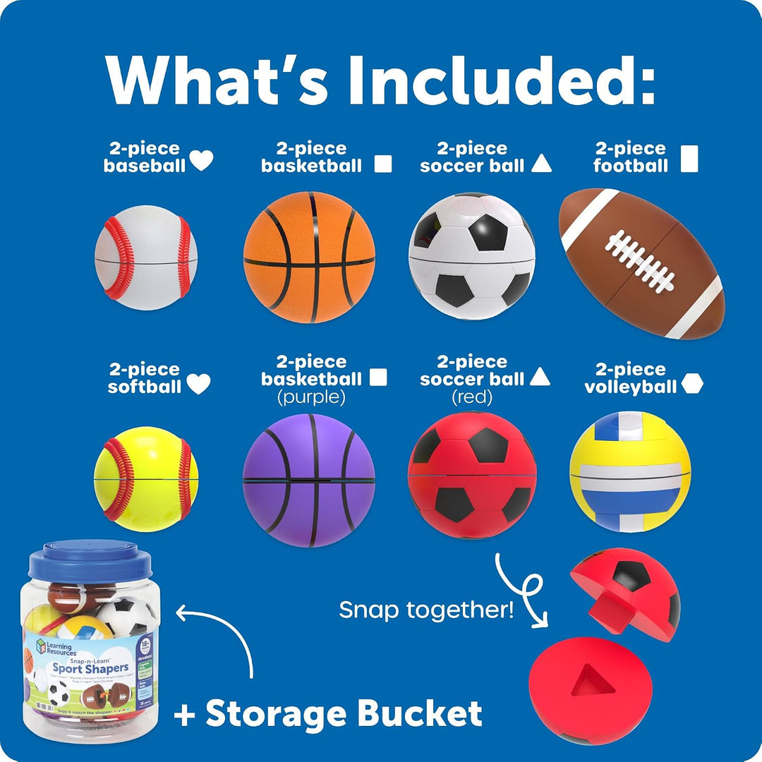 Learning Resources Snap-n-Learn - Moldeadores deportivos - Juguetes...