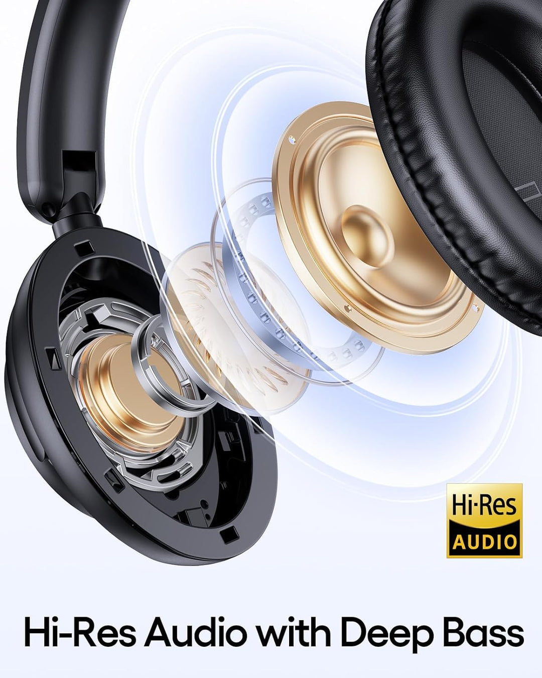 TAGRY Auriculares híbridos con cancelación activa de ruido, 100 hor...