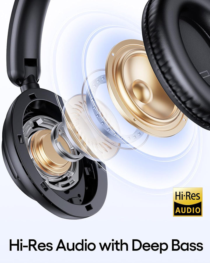TAGRY Auriculares híbridos con cancelación activa de ruido, 100 hor...