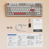 AUSDOM Teclado mecánico inalámbrico Bluetooth H98, BT5.3\/Type-C\/2...
