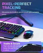 Alfombrilla de mouse grande de vidrio para juegos, alfombrilla de mouse