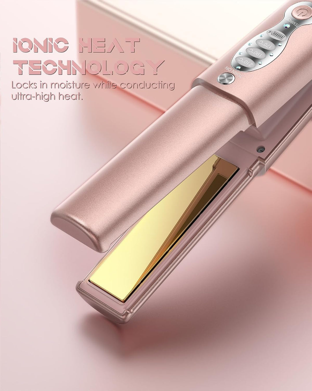 URJD - Plancha de pelo inalámbrica, mini plancha plana para flequil...
