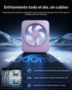 Otlonpe Ventilador de escritorio personal portátil alimentado por b...