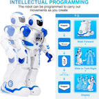 KingsDragon Juguete de robots para niños, juguete de detección de gestos RC, robot interactivo para caminar, cantar, bailar, regalos de cumpleaños para niños y niñas de 6, 7, 8, 9 años