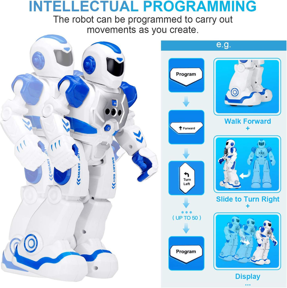 KingsDragon Juguete de robots para niños, juguete de detección de gestos RC, robot interactivo para caminar, cantar, bailar, regalos de cumpleaños para niños y niñas de 6, 7, 8, 9 años