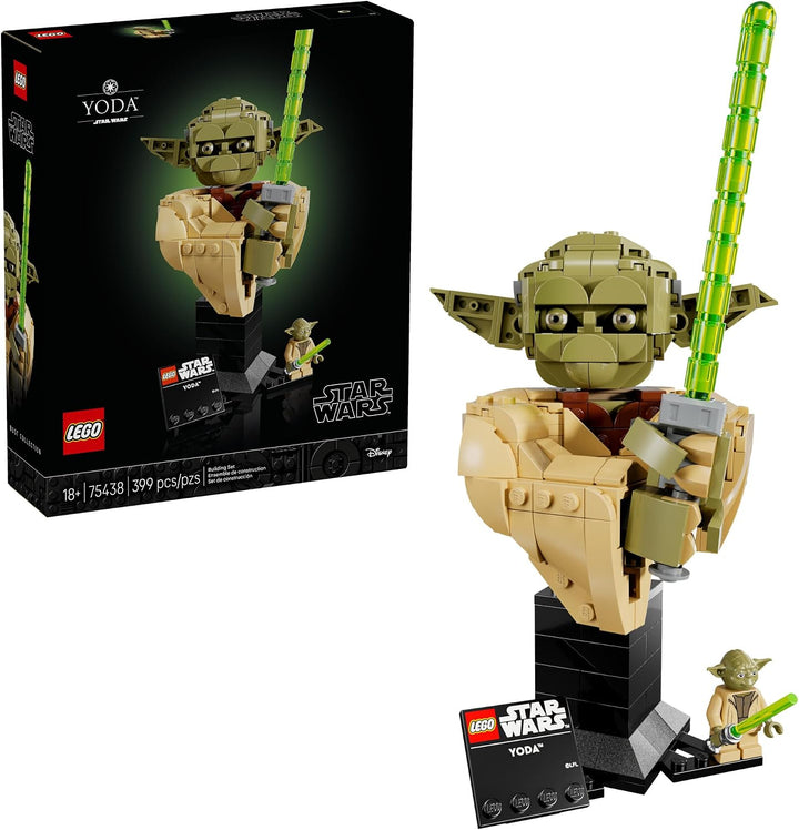 LEGO Star Wars: Attack of the Clones Yoda Busto con sable de luz \u...