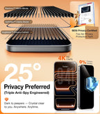 UltraGlass TOP 9H+ Armor para iPhone 16 Pro Max Protector de Pantalla con Privacidad