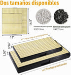 Juego de 15 pulgadas Go Game Set magnético plegable juego de mesa portátil tradicional chino Weiqi Set con piedras magnéticas para adultos viaje Gomoku