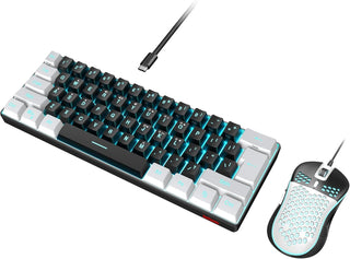 RedThunder Combo de Teclado y Mouse para Juegos 60%, Teclado Mini R...