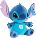 Disney Classics - Anima de peluche de felpa grande de Stitch de 14 pulgadas, con peso cómodo, color azul, alienígena